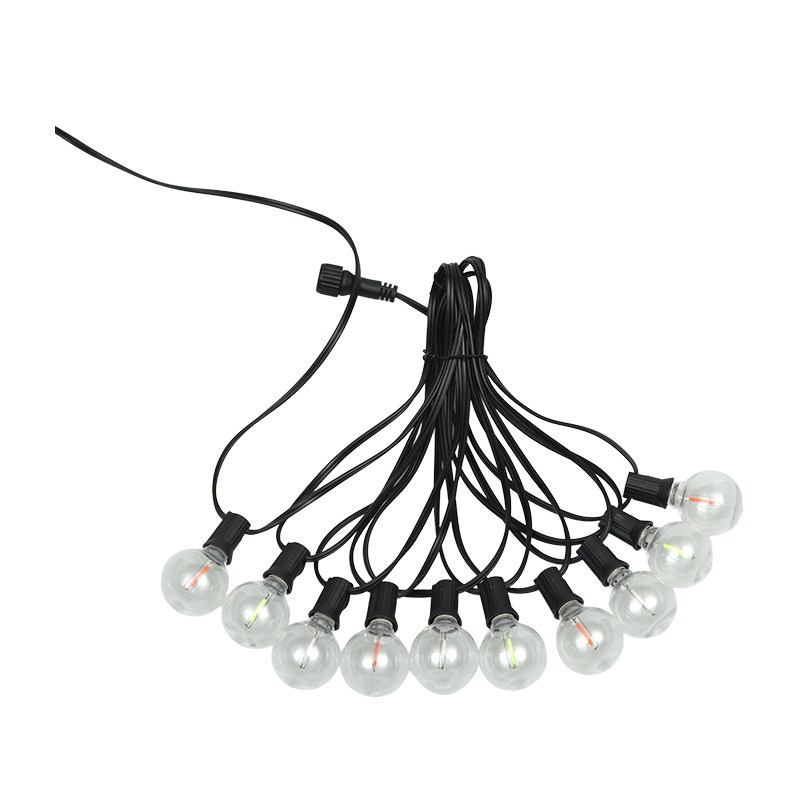 Luces de cadena de colores en espiral G40 Clip-on E12