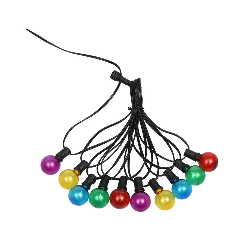 Luces decorativas de color en espiral con clip G40 E12