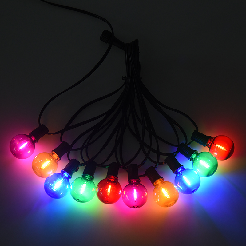 Luces decorativas de color en espiral con clip G40 E12