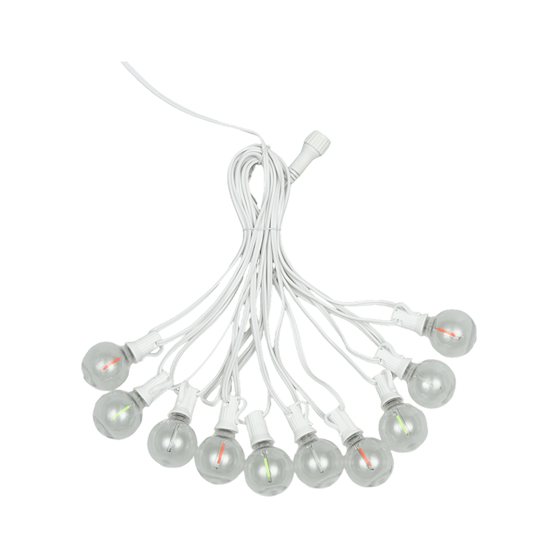 Luces de cadena de colores en espiral G40 Clip-on E12 (estilo blanco)