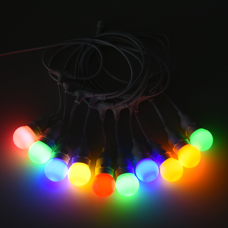 Colgante G45 Tipo E27 Luces de cadena de colores en espiral