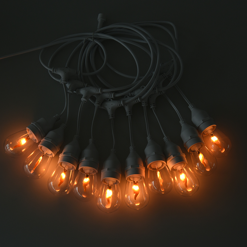 Colgante S14 Tipo E27 Luces de cuerda blancas cálidas en espiral Modelo de seguridad de bajo voltaje de 3,5 V