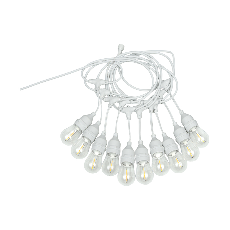 Colgante S14 Tipo E27 Luces de hilo blancas cálidas