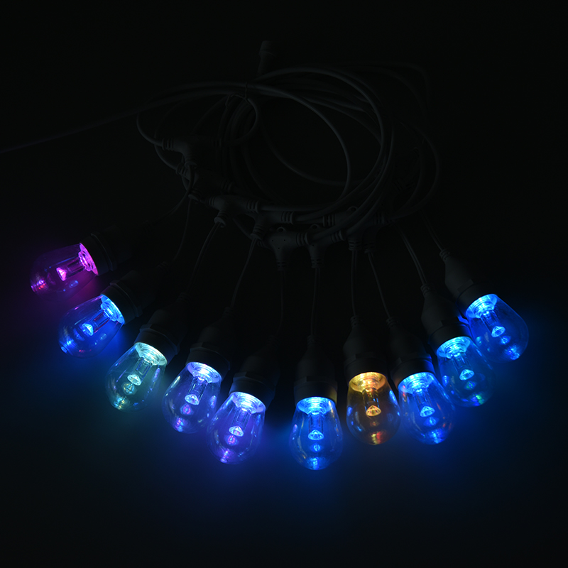 Luces colgantes blancas cálidas RGB controlables a nivel de píxel S14