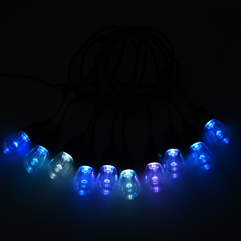 Luces colgantes blancas cálidas RGB controlables a nivel de píxel S14
