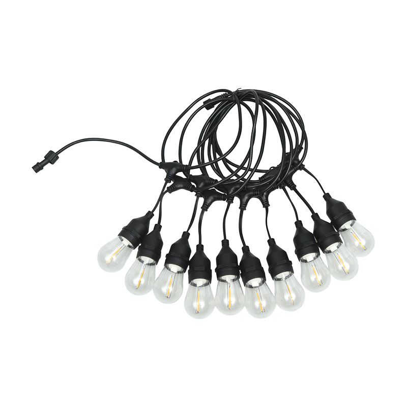 Colgante S14 Tipo E27 Luces de hilo blancas cálidas