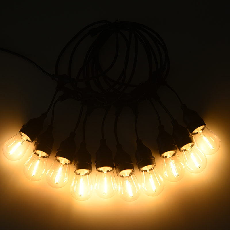 Colgante S14 Tipo E27 Luces de hilo blancas cálidas