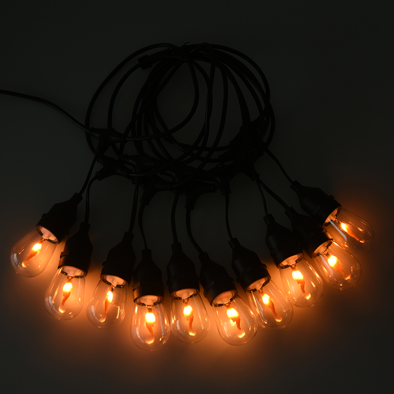 Colgante S14 Tipo E27 Luces de cuerda blancas cálidas en espiral Modelo de seguridad de bajo voltaje de 3,5 V