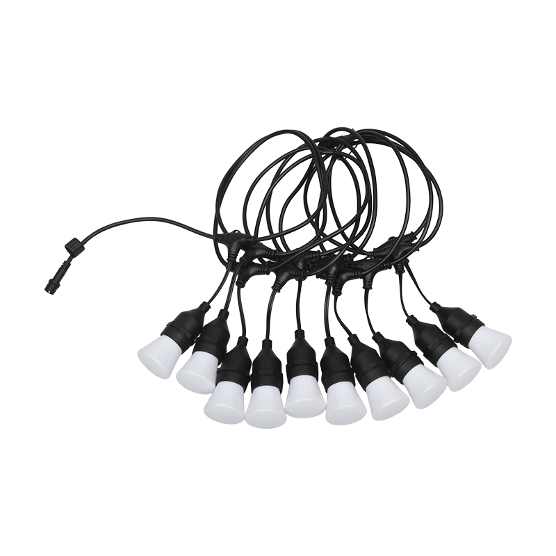 C45 Luces de cadena intermitentes RGB sincronizadas en espiral tipo colgante E27