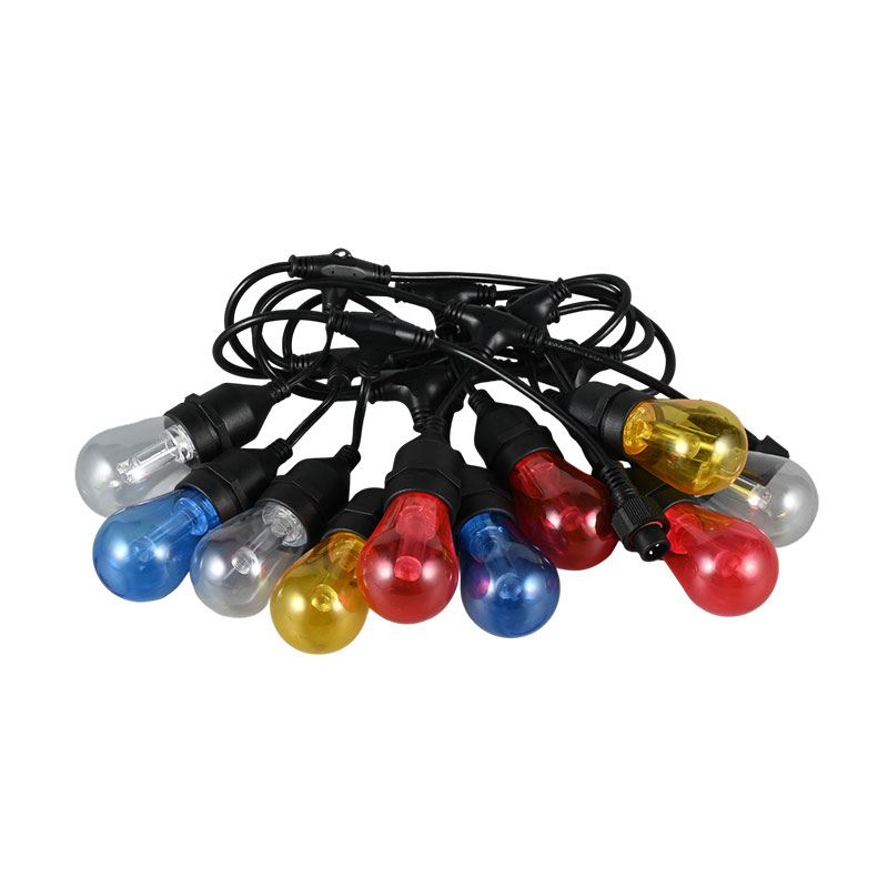 Colgante de pilar guía de luz S14 tipo E27 Luces de cadena en espiral