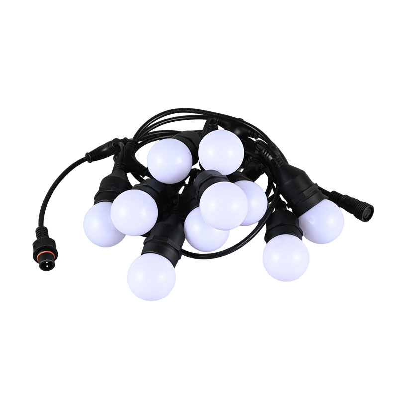 Luces de cadena intermitentes RGB sincronizadas en espiral tipo colgante G45 E27