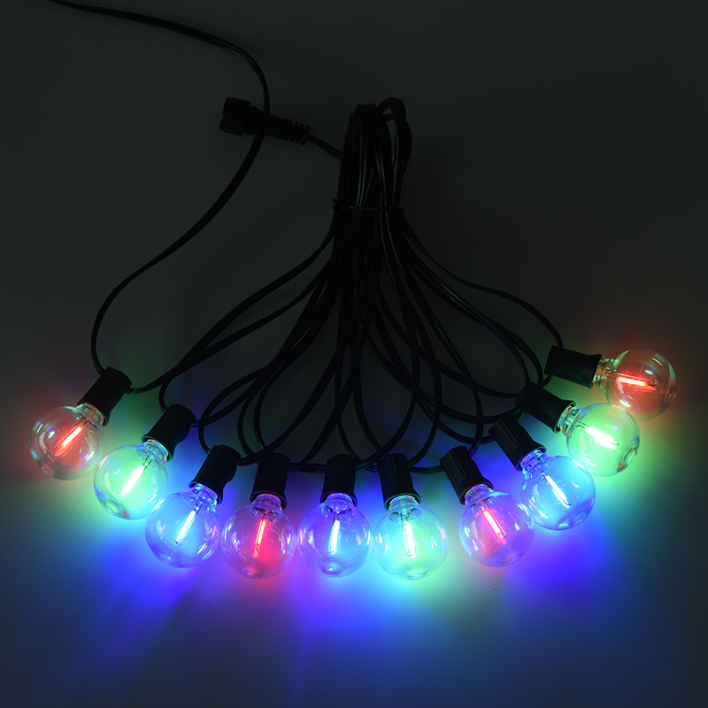 Luces de cadena de colores en espiral G40 Clip-on E12