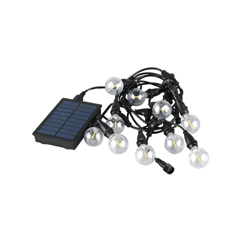 Lámpara solar de hilo tipo colgante G40 (porta lámpara E12, 5 metros 10 luces)