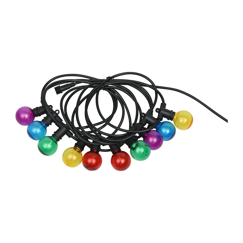 G40 Ball Bubble E12 Boca en espiral Iluminación decorativa colorida para festones